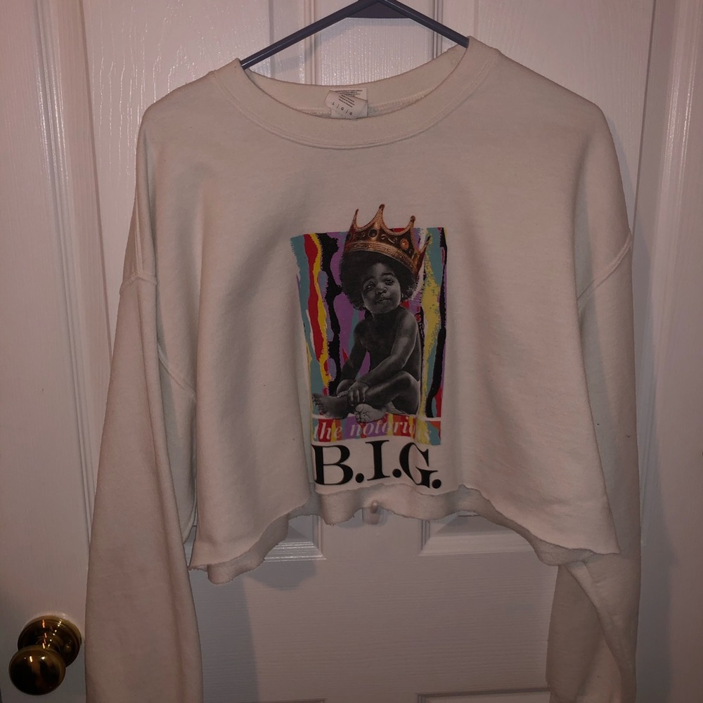 Cropped B.I.G long sleeve/sweatshirt cropped shirt